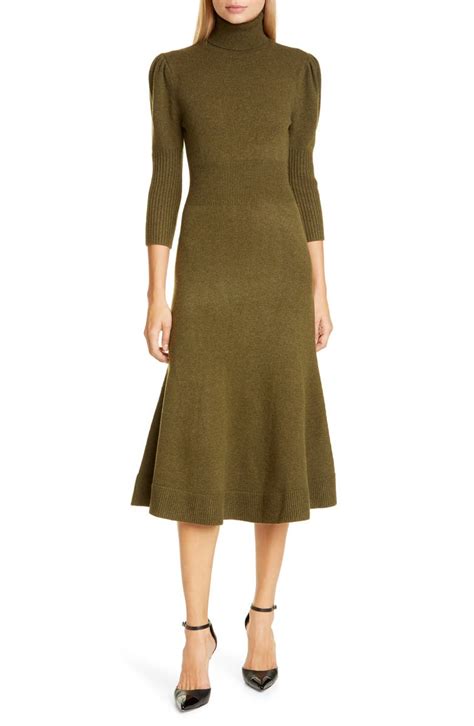 michael kors spruce puff sleeve cashmere sweater dress|Michael Kors Sweater Dresses for Women .